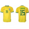 Brasilien Fabinho #15 Hemmatröja VM 2022 Korta ärmar